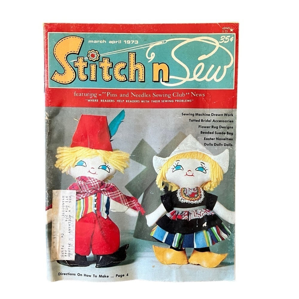 Vintage Stitch N Sew April 1973 Magazine‎